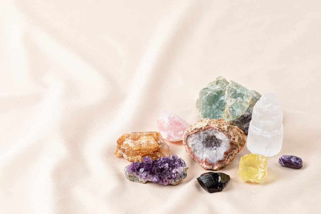 different crystals and healing stones