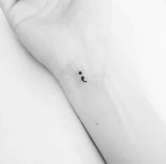 semicolon tattoo design meaning