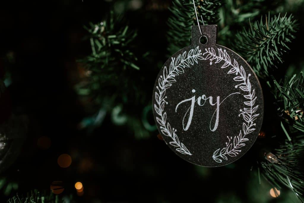 joy christmas ornament 