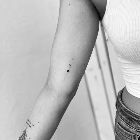 music notes tattoo