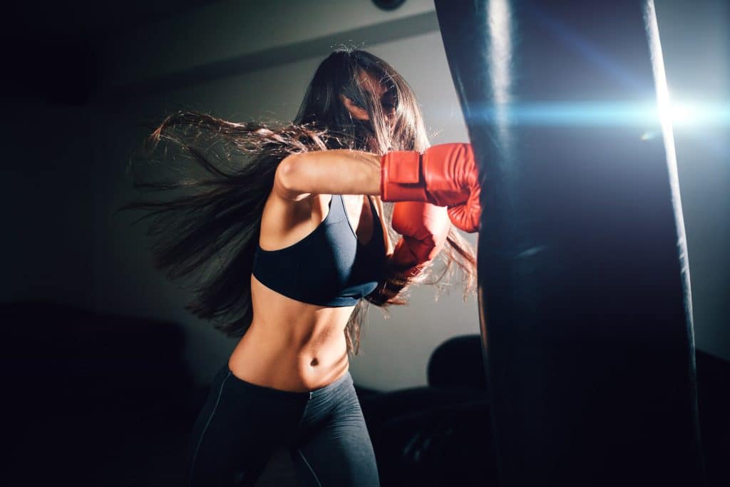 female fighter boxer woman