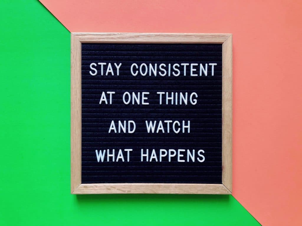 stay consistent at one thing and watch what happens