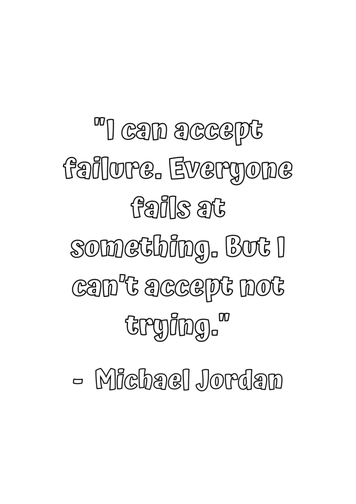 I can accept failure Michael Jordan quote 
