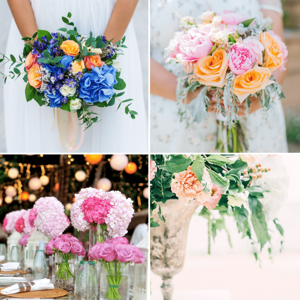 spring color palette for wedding flowers