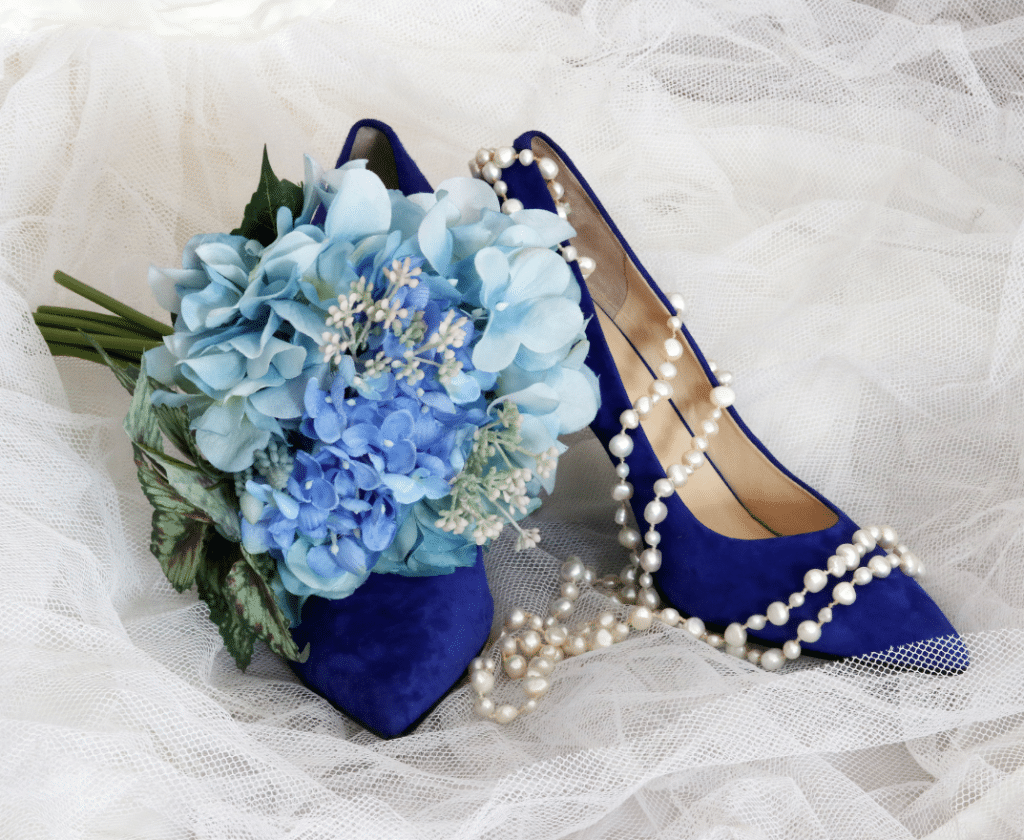 blue wedding shoes