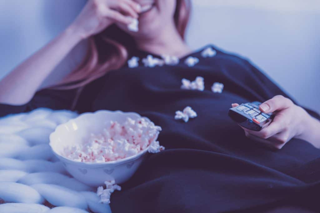 watching movies 