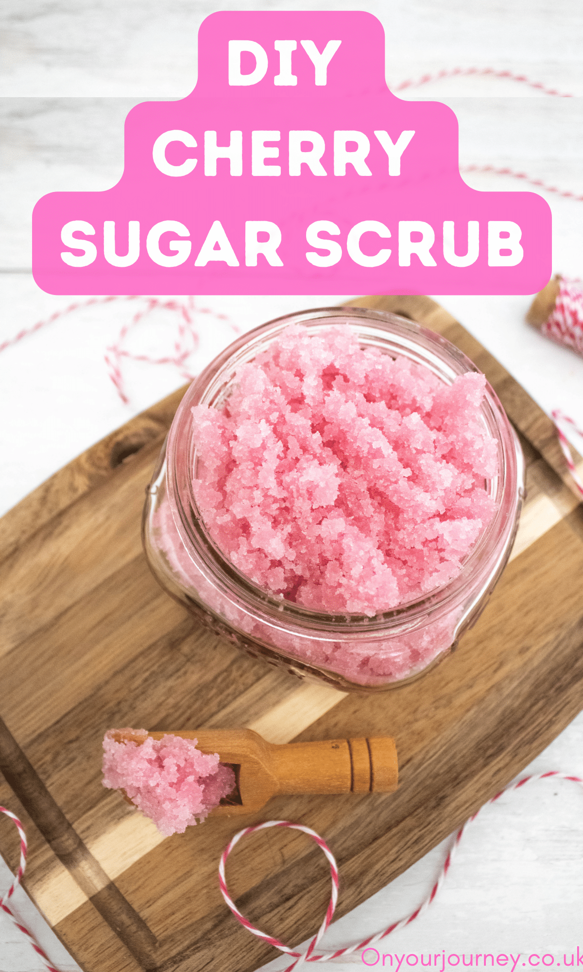 DIY cherry sugar scrub recipe this pink sugar scrub is gorgeous as a diy gift, and great for exfoliation