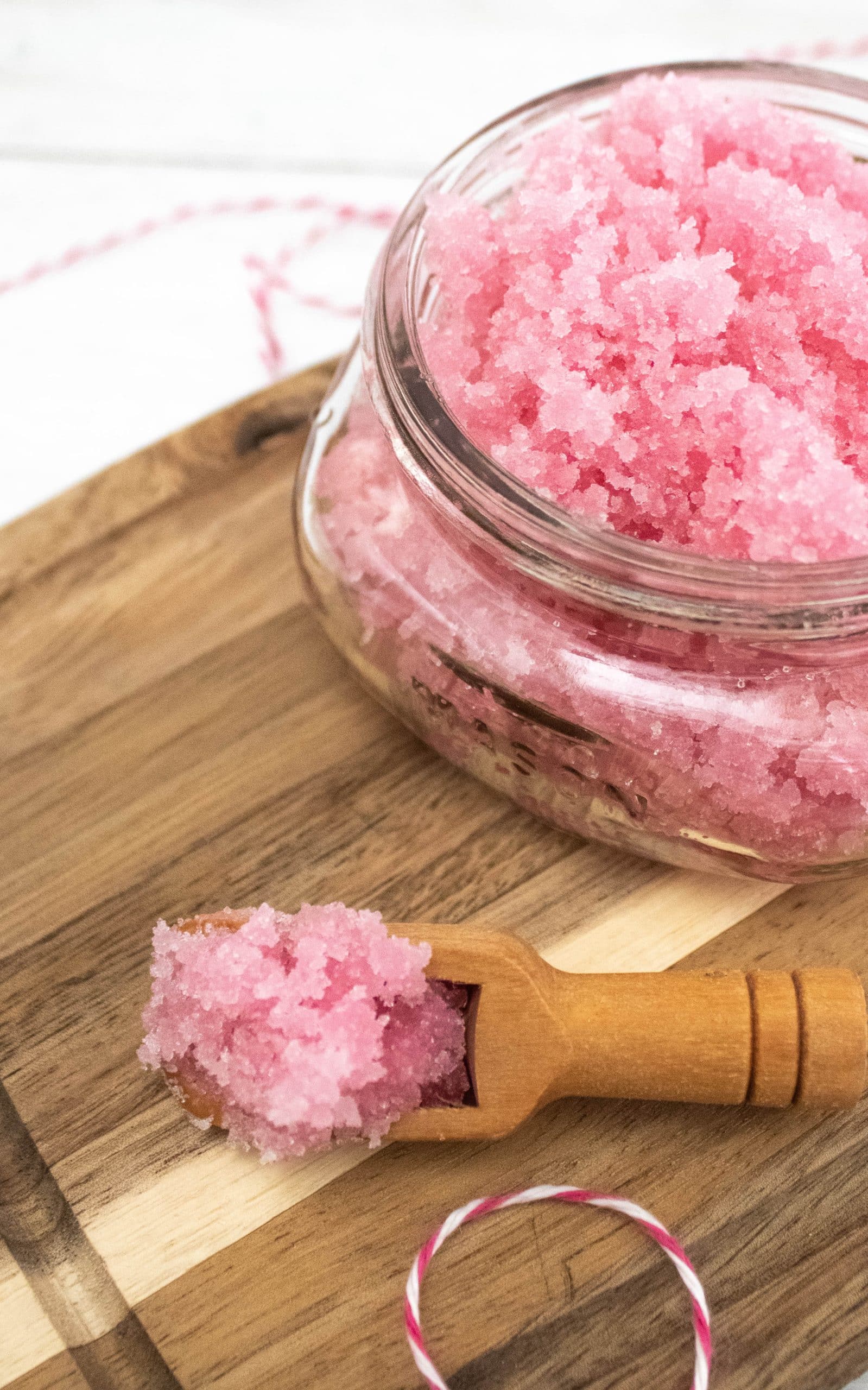 home made cherry sugar scrub