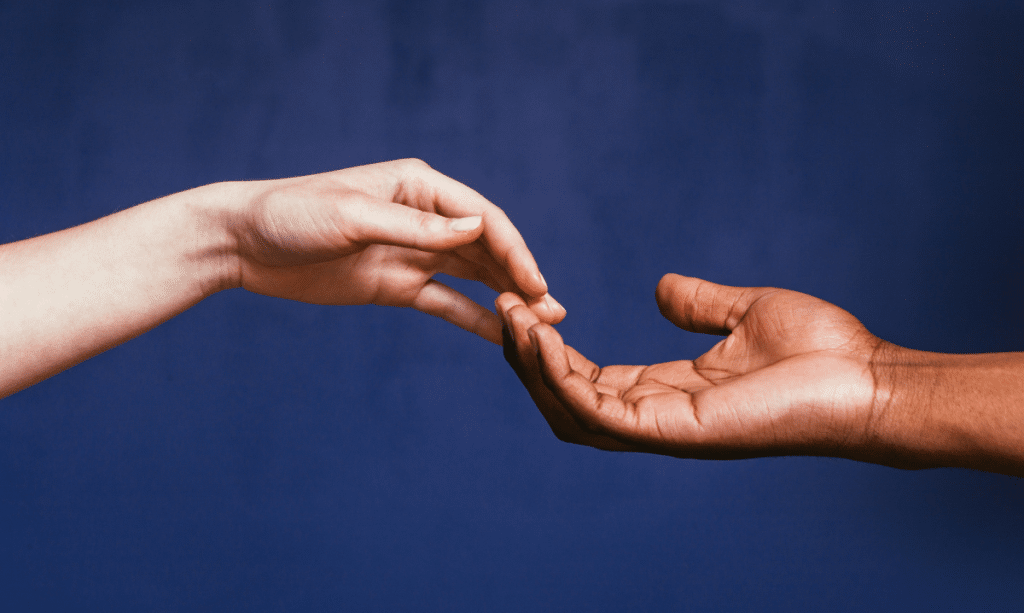 hands touching