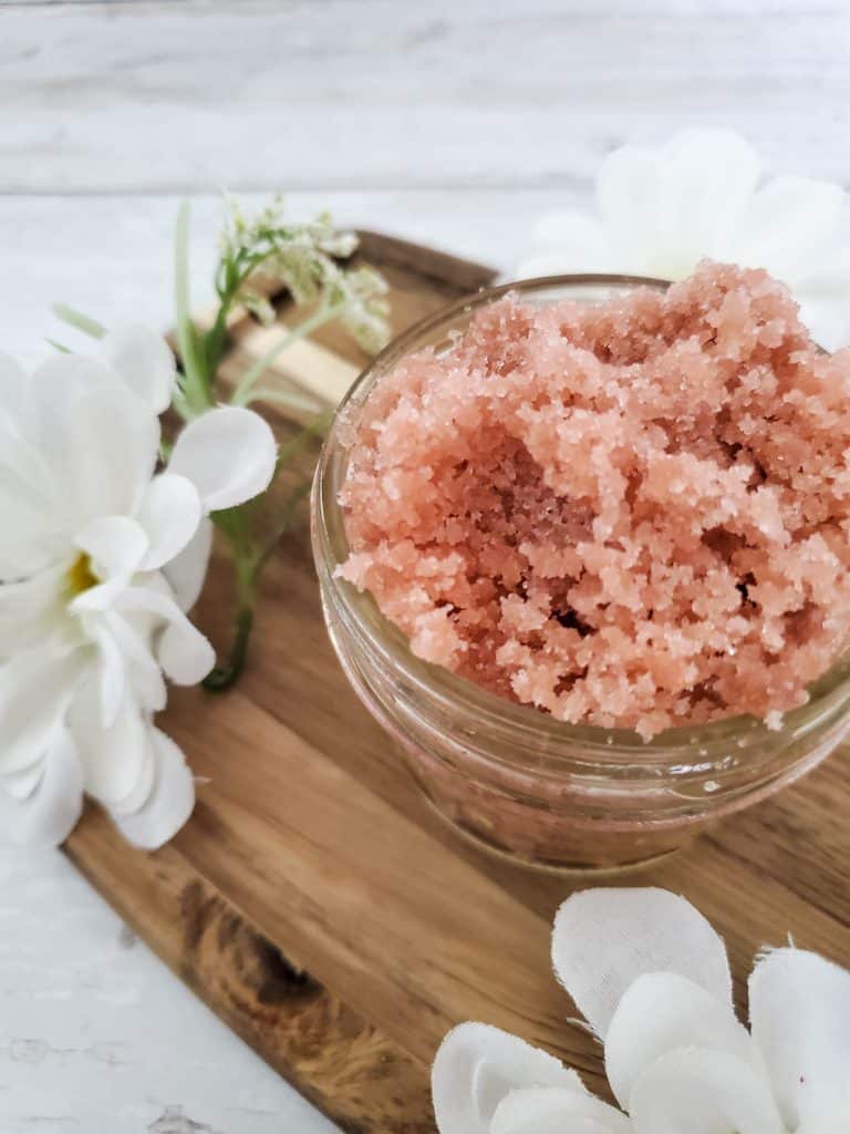 homemade bath scrub recipe with 5 ingredients