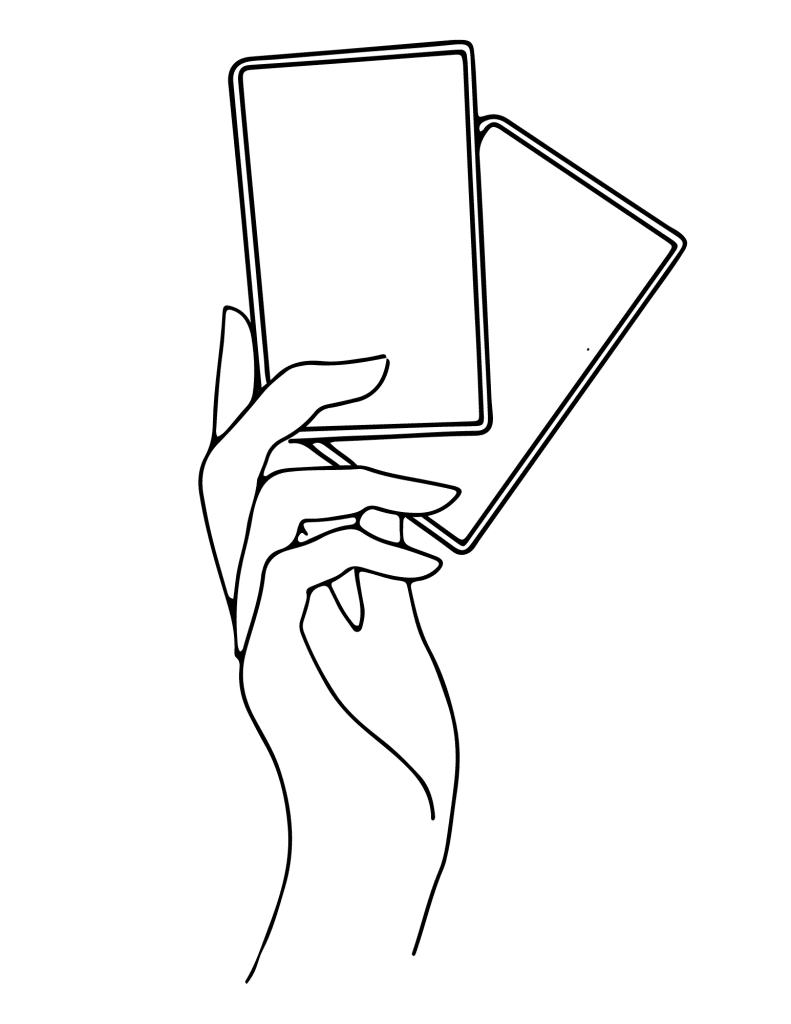 hands with tarot cards coloring