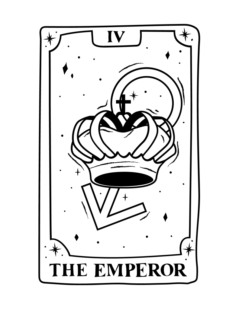 tarot card coloring page the emperor
