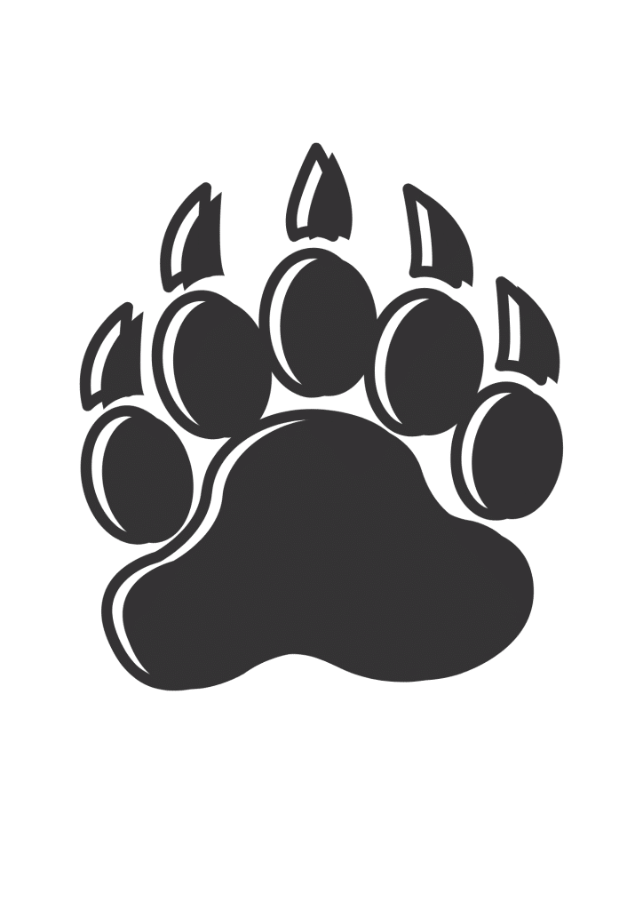 bear claw shape for tattoo 