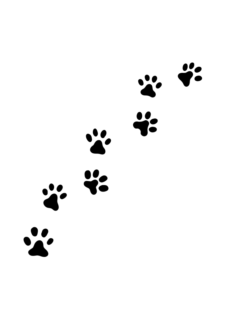 paw print tattoo design 