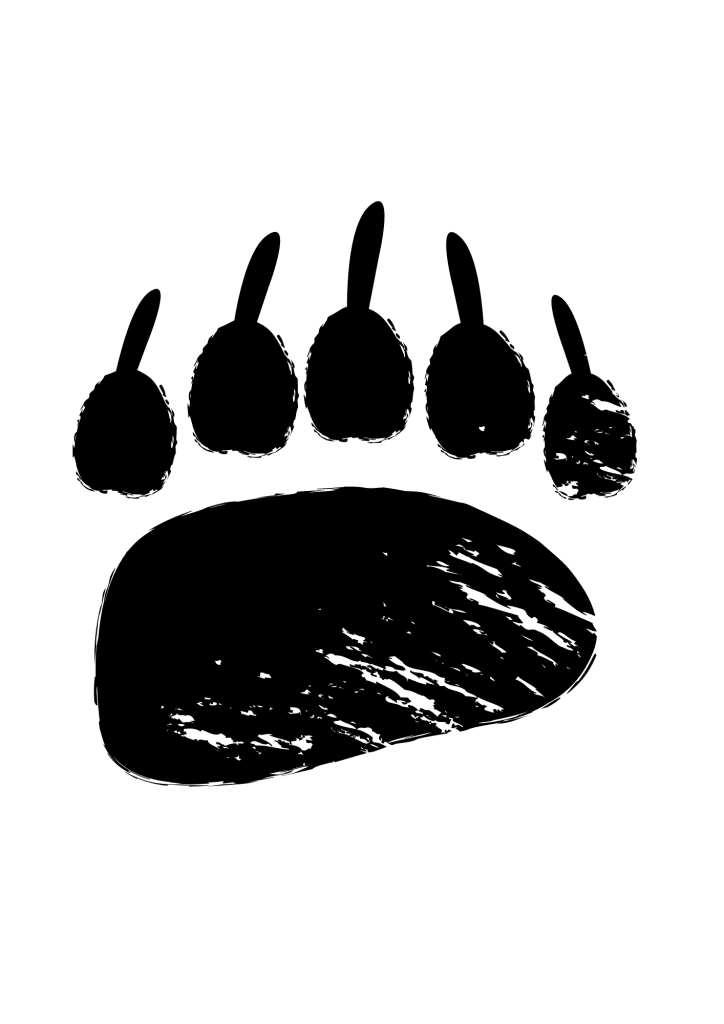 round bear claw outline 
