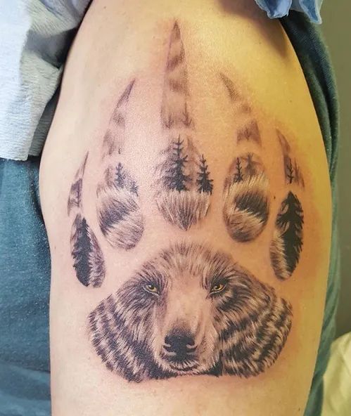 bear claw tattoo concept 