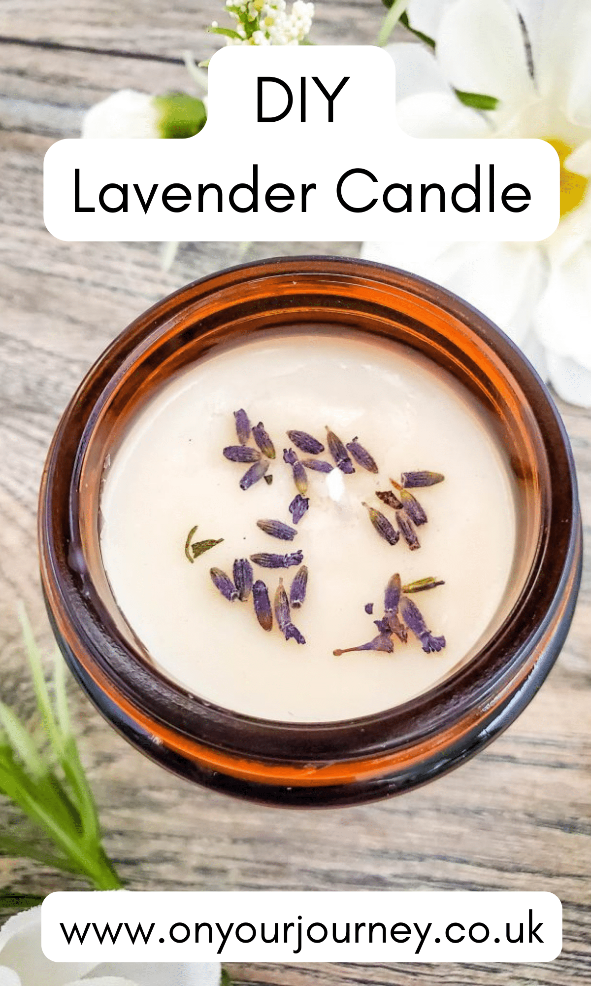 DIY Lavender candles step by step tutorial
