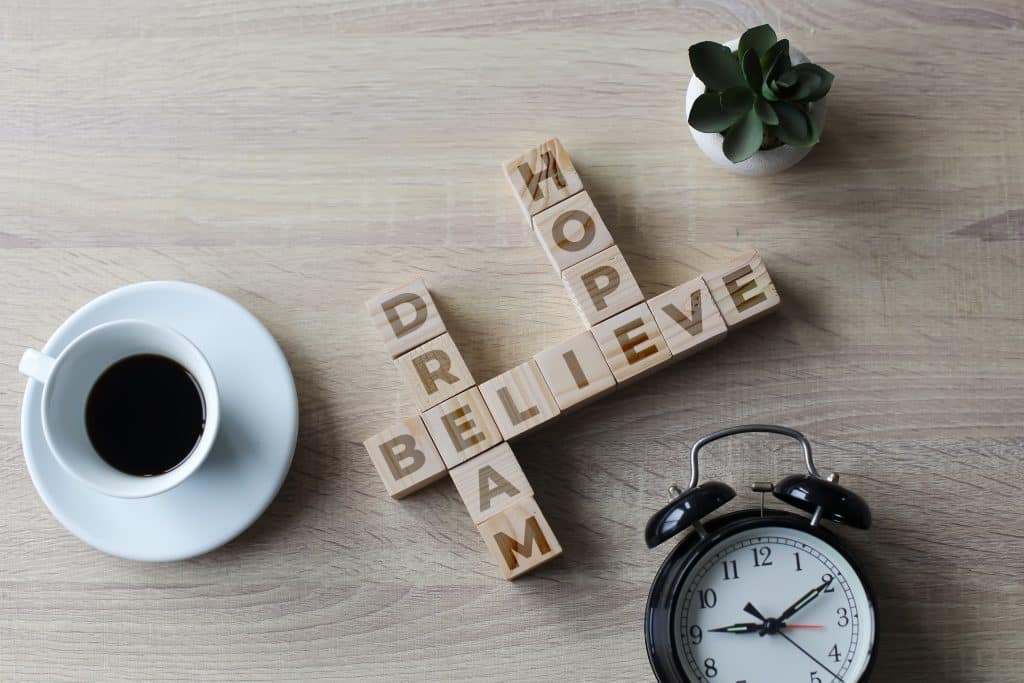 hope dream believe words