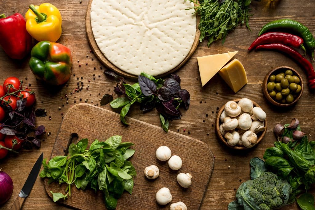veggie pizza ingredients
