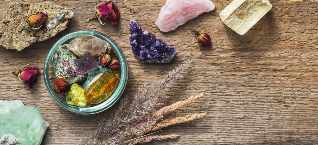 crystals for self care practices and meditation