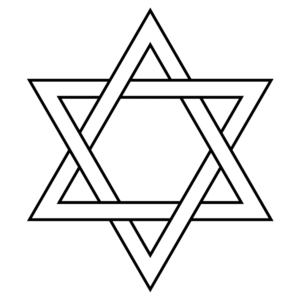 interlocked star of david design