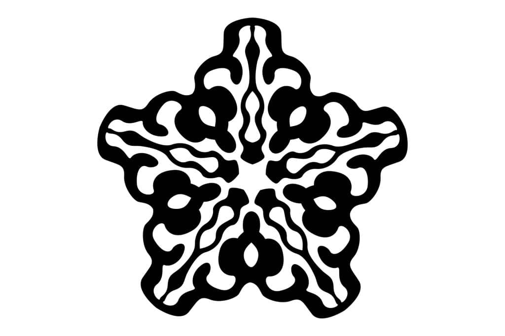 geometric star tattoo design