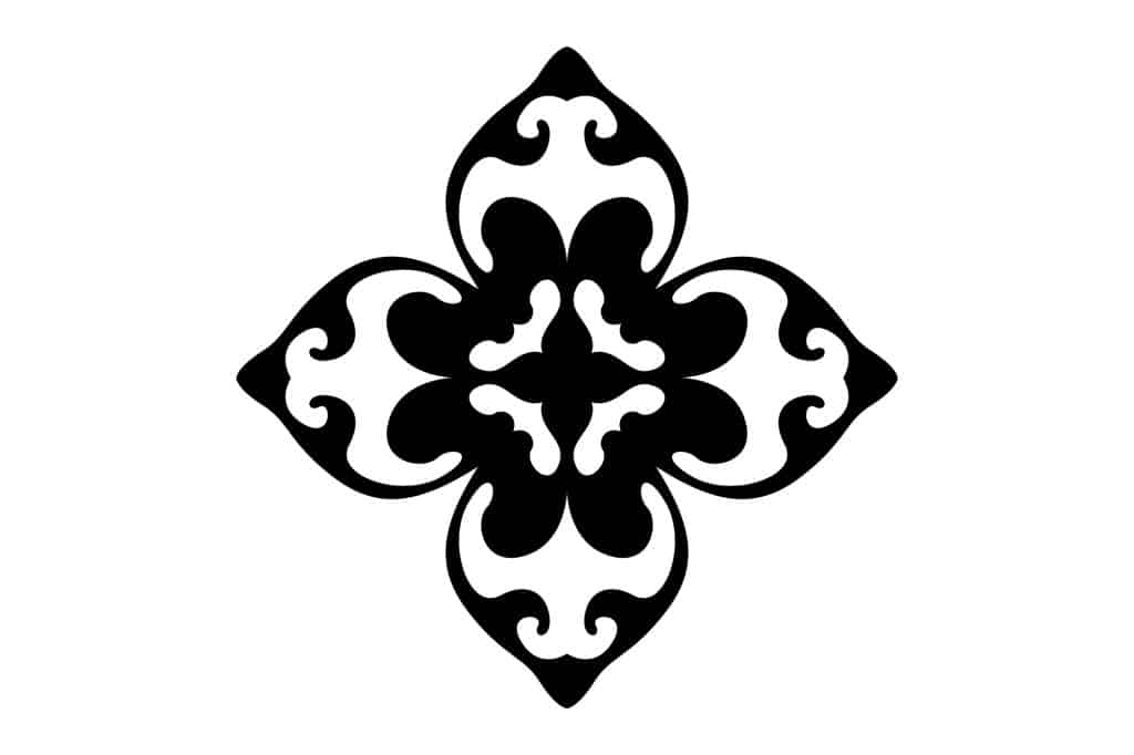 geometric four point star tattoo design