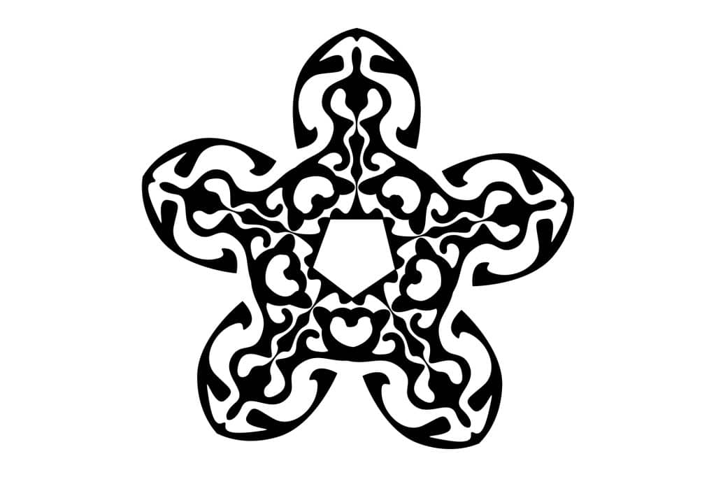 geometric star tattoo design