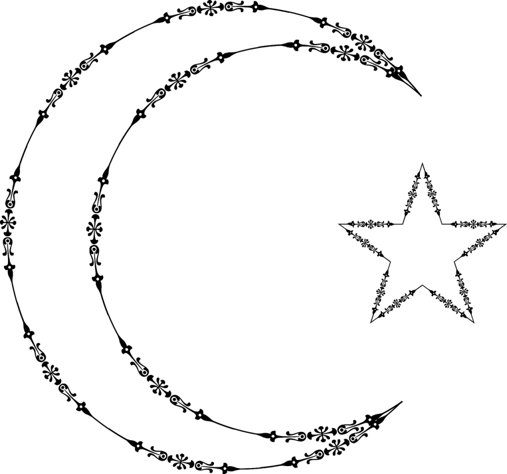 crescent moon star tattoo design