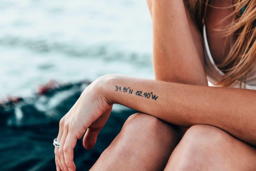 map coordinates tattoo meaningful
