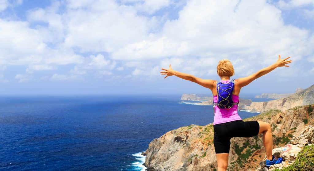 confident achieving woman