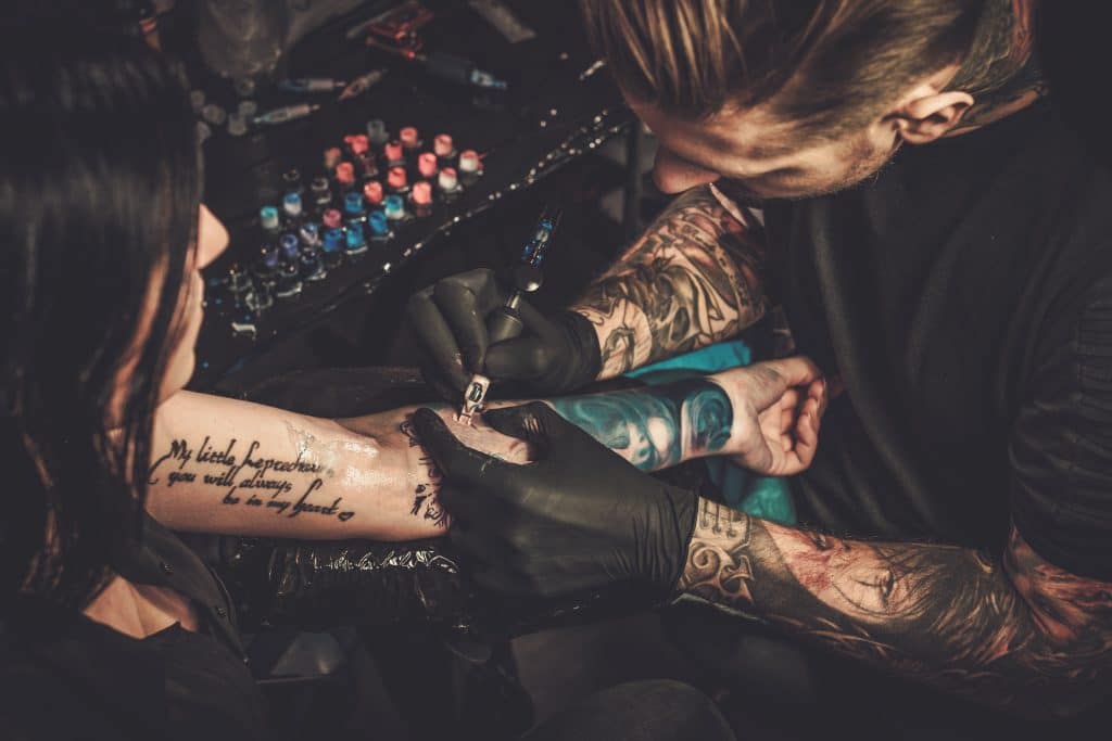 getting a tattoo 