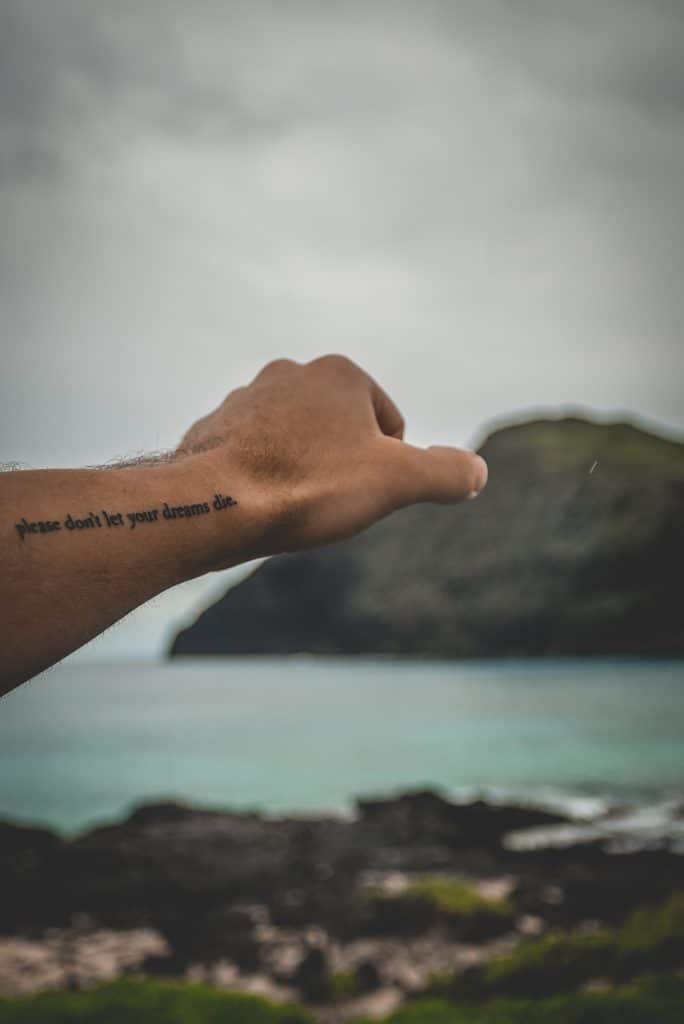 please don't let your dreams die tattoo