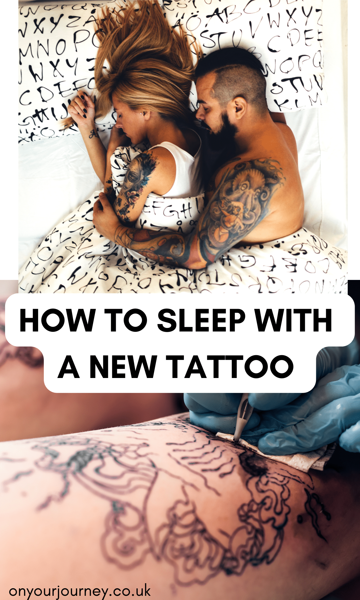 how to sleep with a new tattoo, tips for comfortable tattoo aftercare 