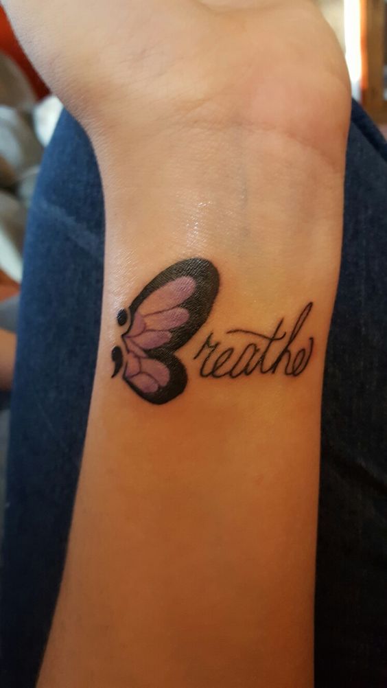 breathe butterfly tattoo