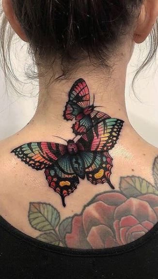 rainbow butterfly tattoo