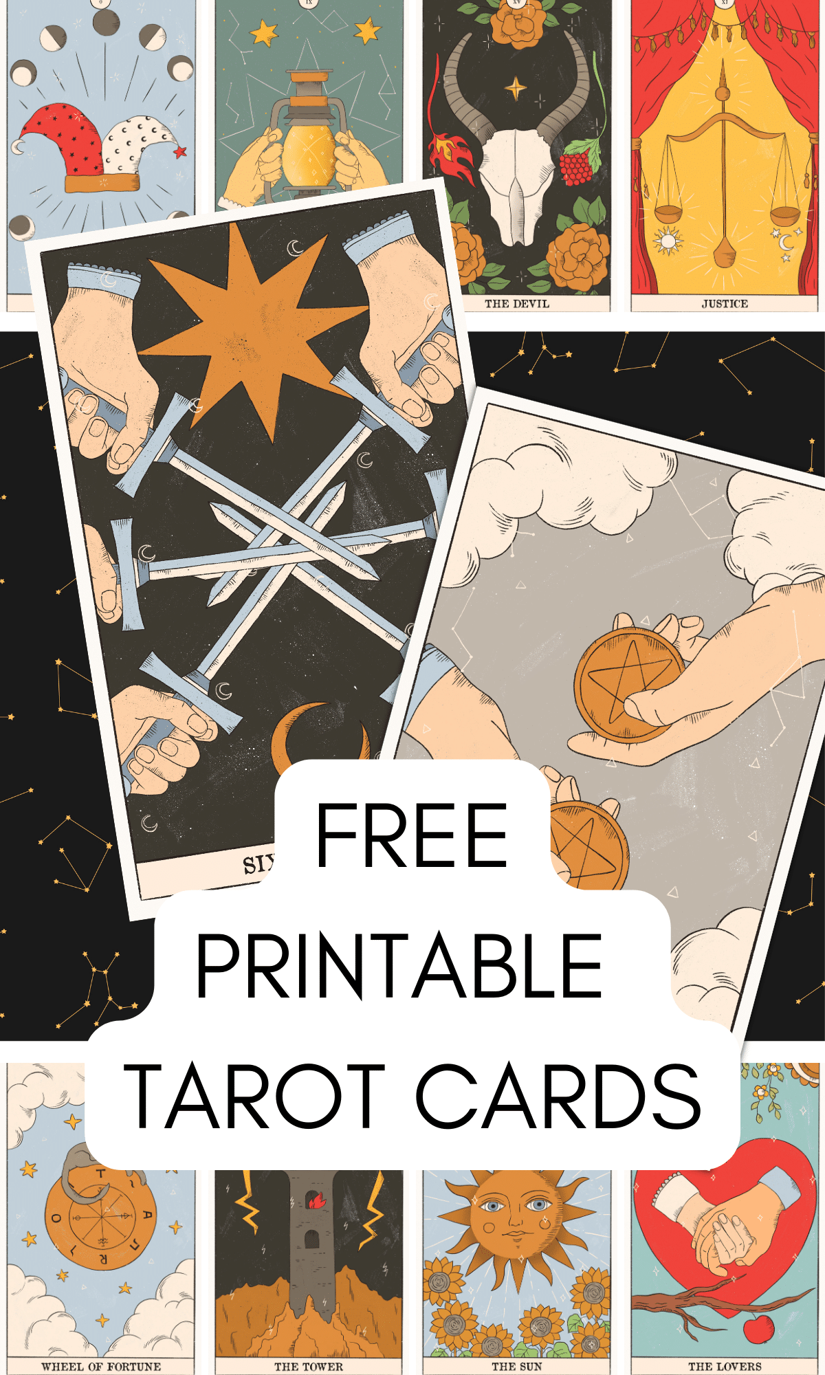 free printable tarot cards deck 