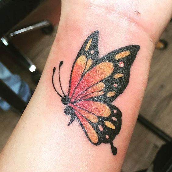 semicolon butterfly tattoo