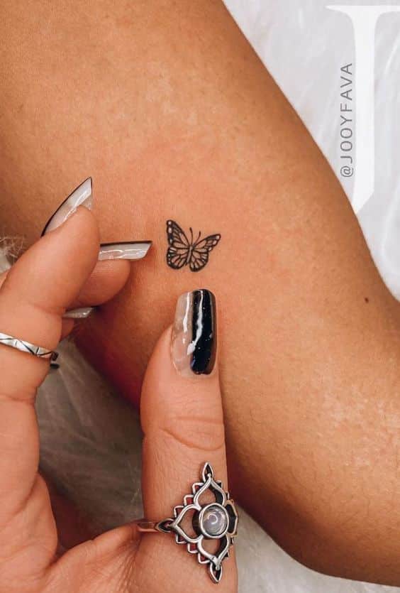 tiny butterfly tattoo
