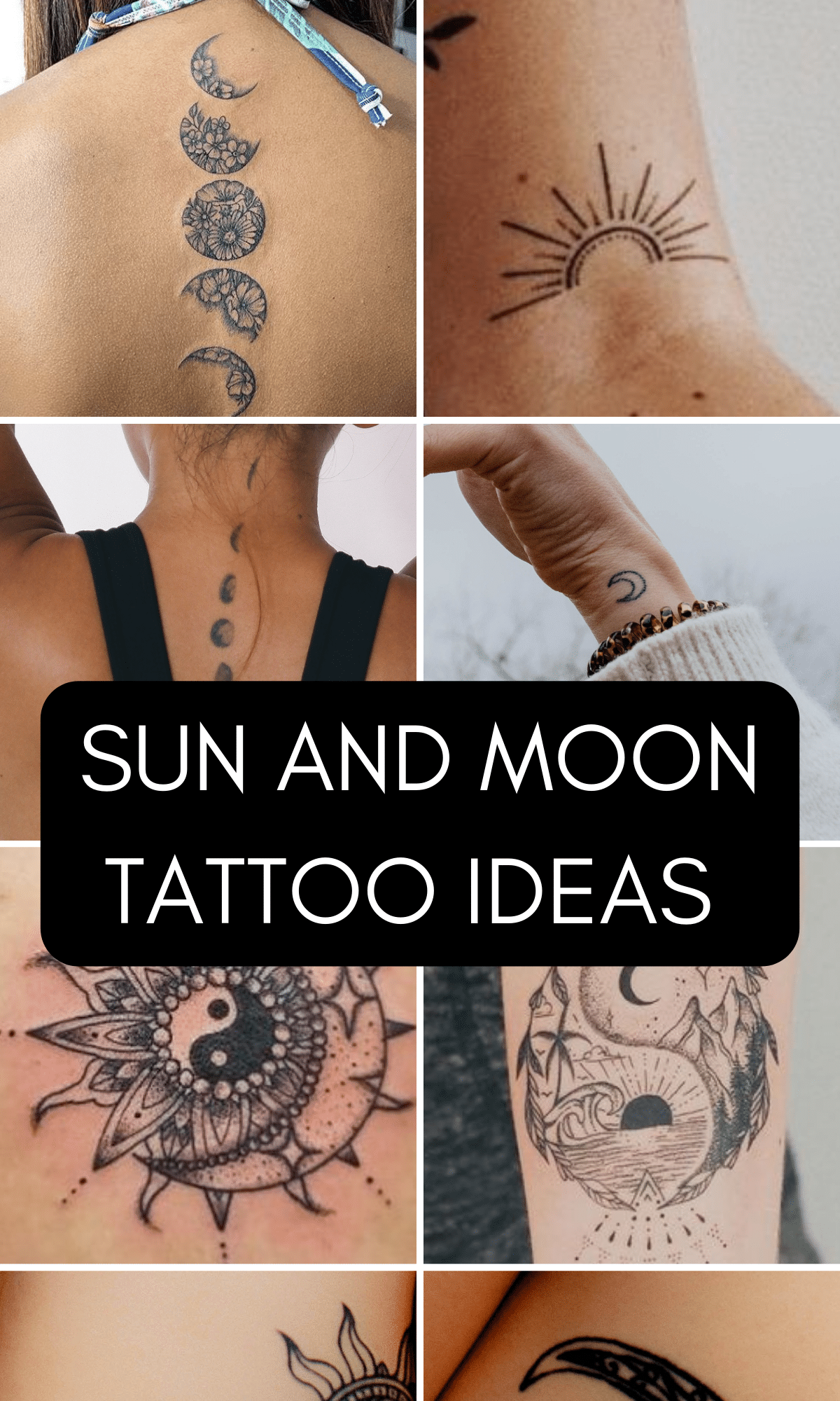 beautiful sun and moon tattoo meanings and tattoo design ideas 