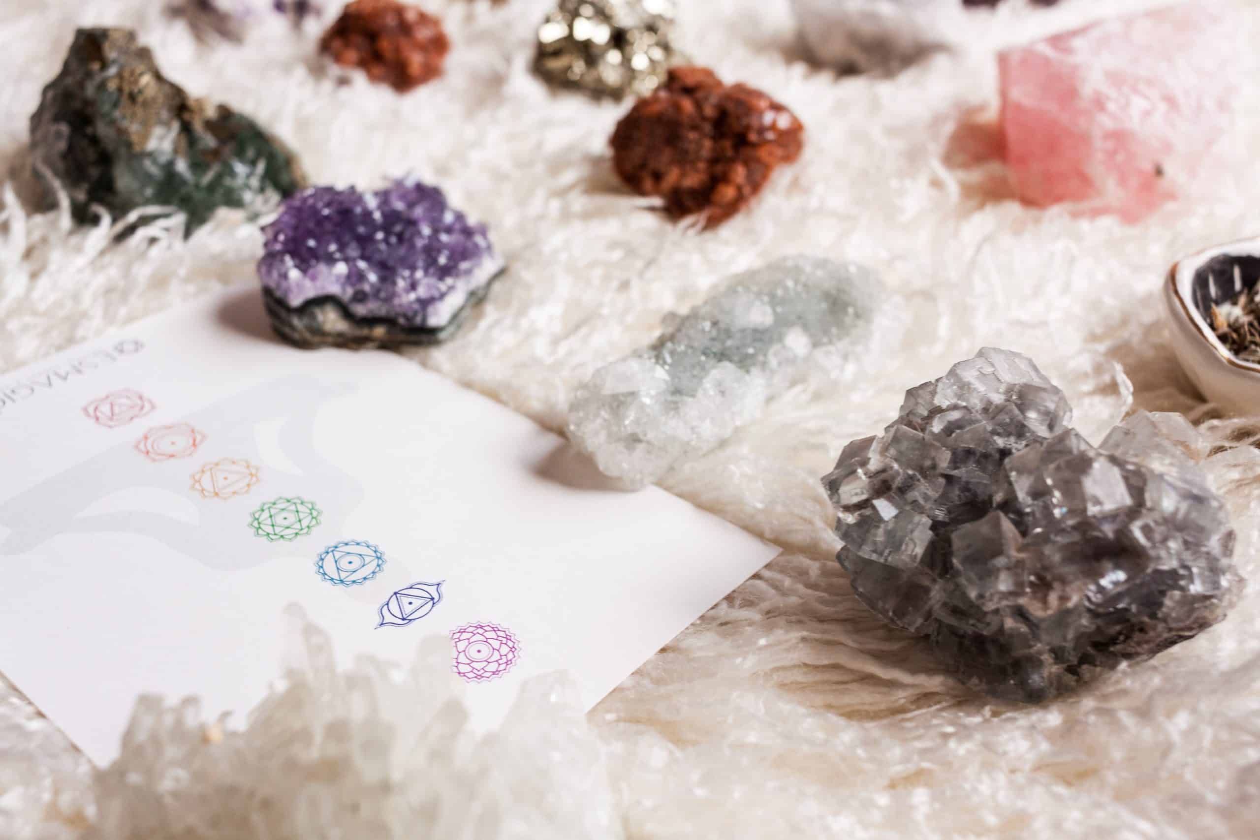 list of chakras with colors and crystals 