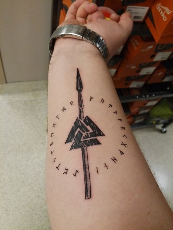 odin's spear tattoo design viking tattoo