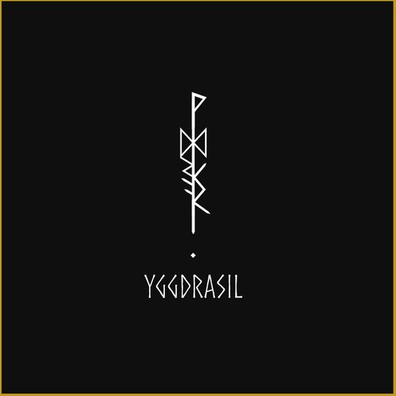 Yggdrasil word written in runes