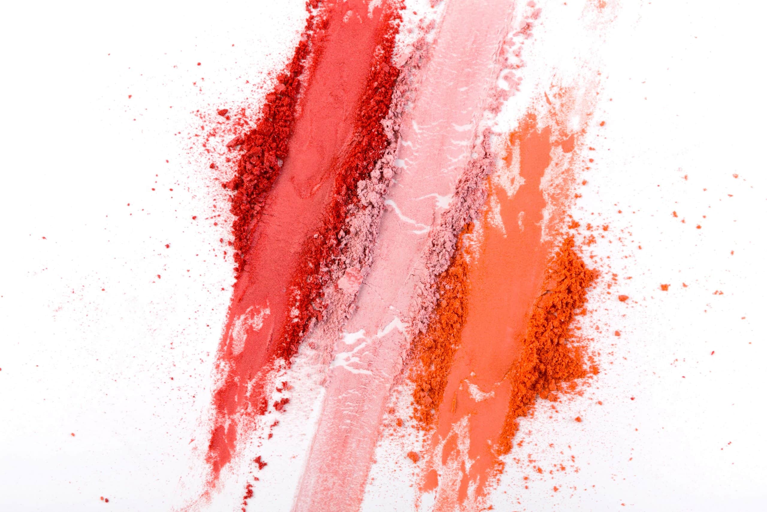 red and pink blush powder