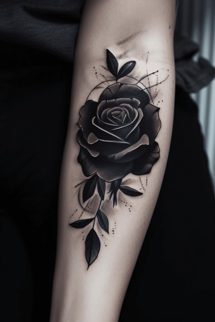 black rose tattoo