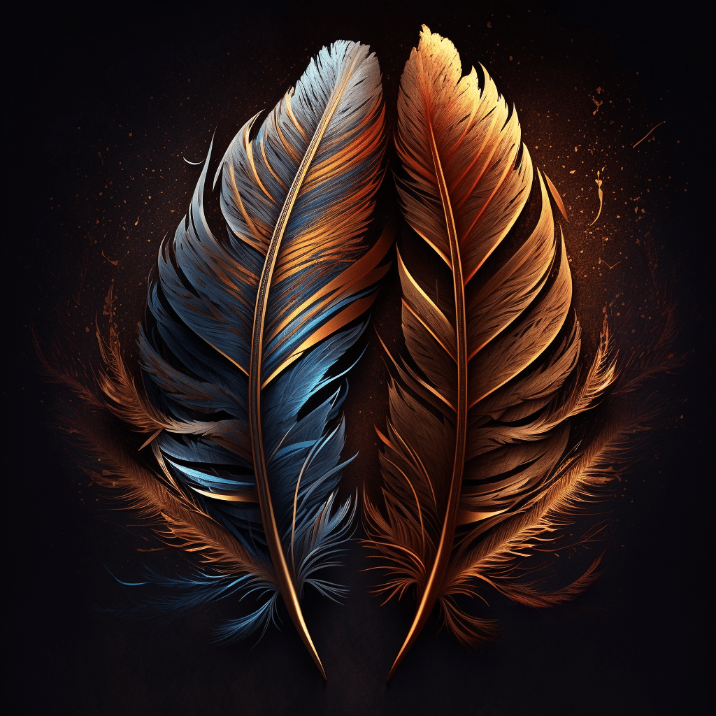 full color feathers 