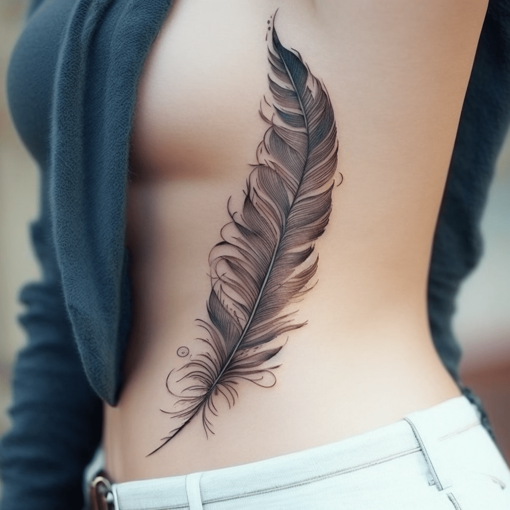 quill feather tattoo 