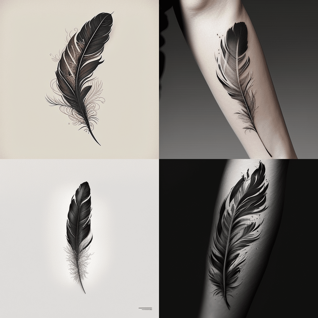 different designs for feather tattoo 