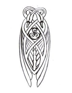 Celtic swan tattoo