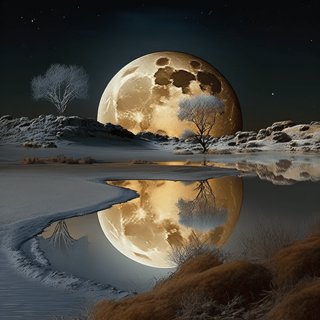 beautiful moon scape